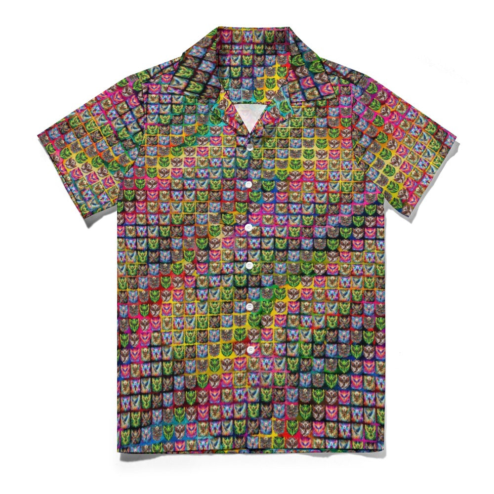 "Psychedelic Angels Above" Cuban Lounge Shirt