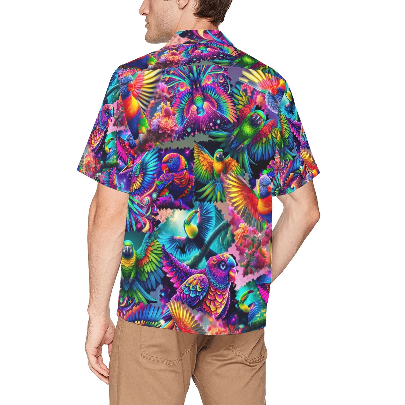“Neon Aviary” Men’s Lounge Shirt