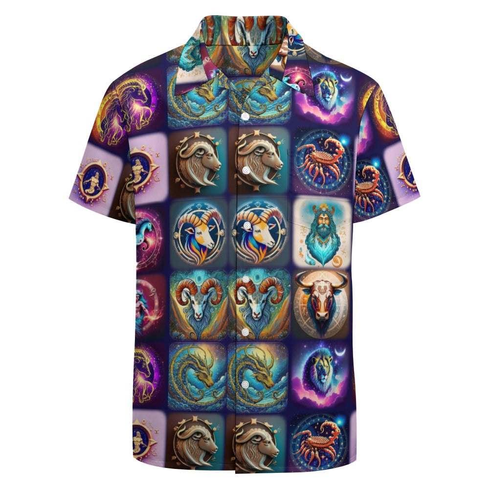Camisa de salón festival para hombre "Zodiac Aligned"