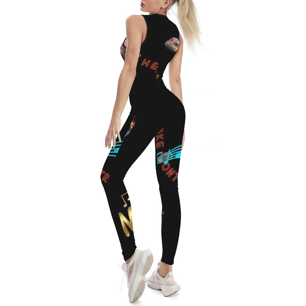“Let the Music Take Control” Women’s Long Sleeveless Bodysuit