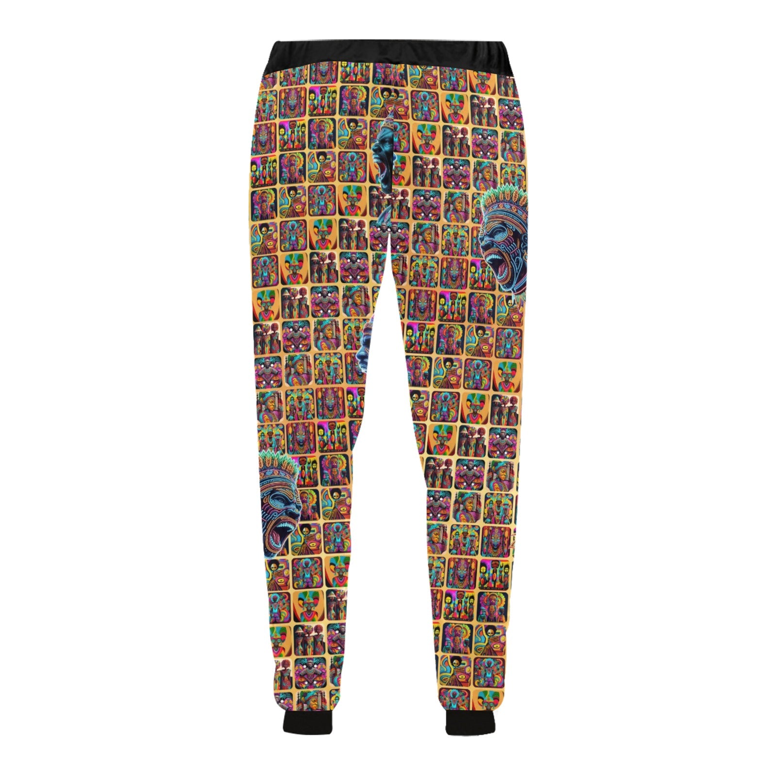 "Screaming African Warriors Surrounded” Men’s Joggers