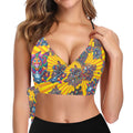"Psychedelic Cats on Motorcycles" Festival Side Knot Bikini Top