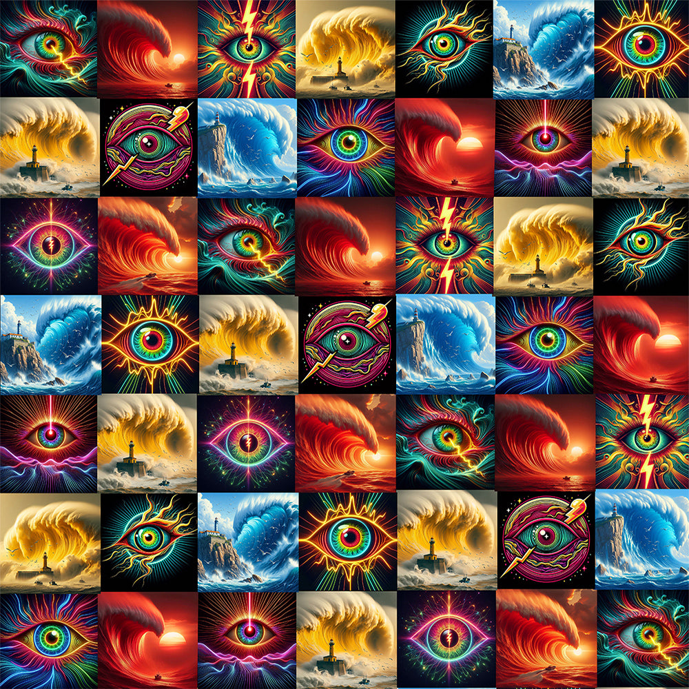 “Eye Wavess” Men’s Short Sleeve Polo Style Lounge Shirt