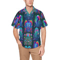 “Psychedelic Toking Jellyfish“ Men’s Lounge Shirt – Sizes S- 5XL