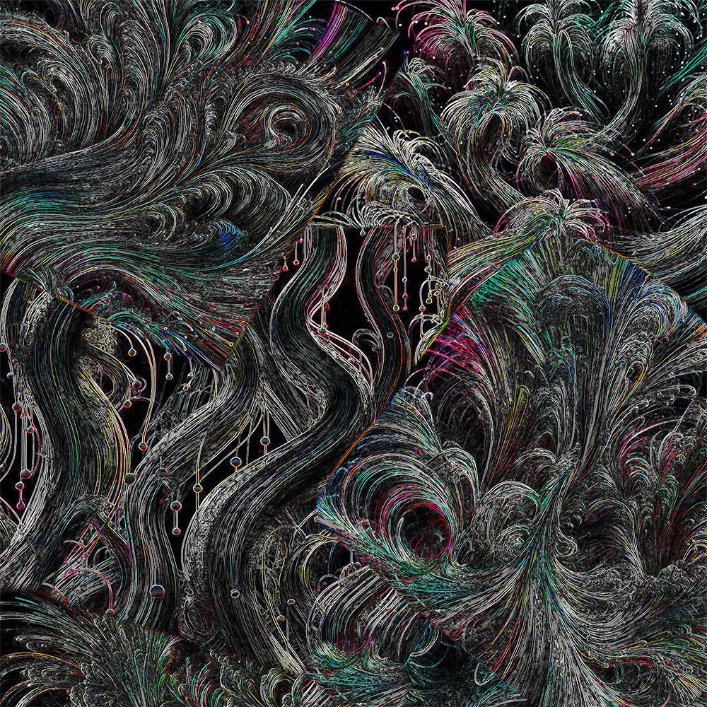 “Feathery Wisps Inverted ” Women's Pleated Midi Skirt