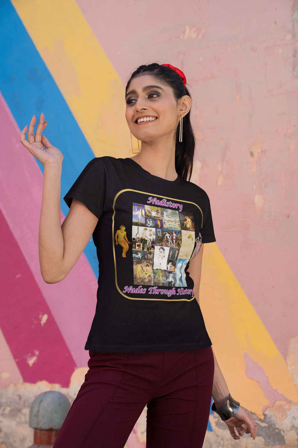 "Nudistory - Nudes Through History" Heavy Cotton Tee