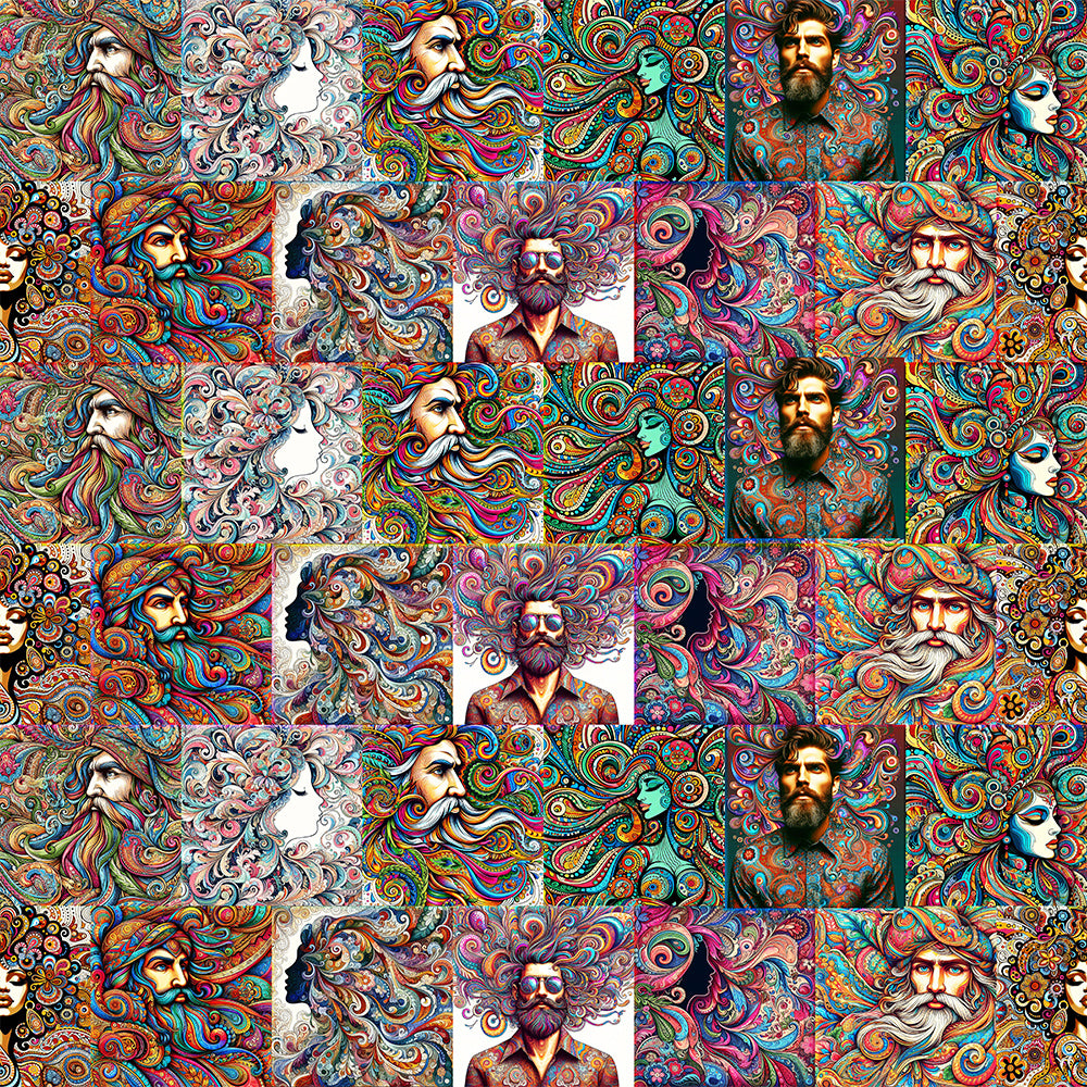 “Psychedelic Paisley People“ Men's Basic T-Shirt – Sizes S- 5XL