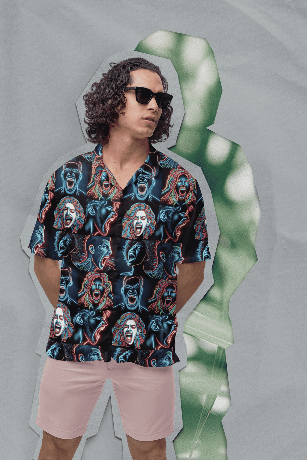 “Neon Screamers” Men’s Lounge Shirt